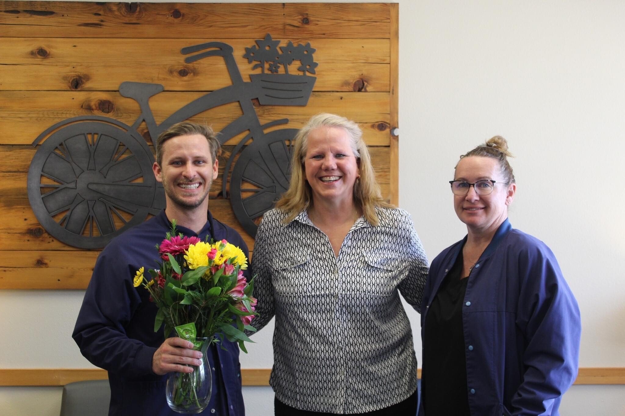 Mission Accomplished Photo-Christina Dampier, Dr. Sam Elcik, and Dani (Dental Assistant)