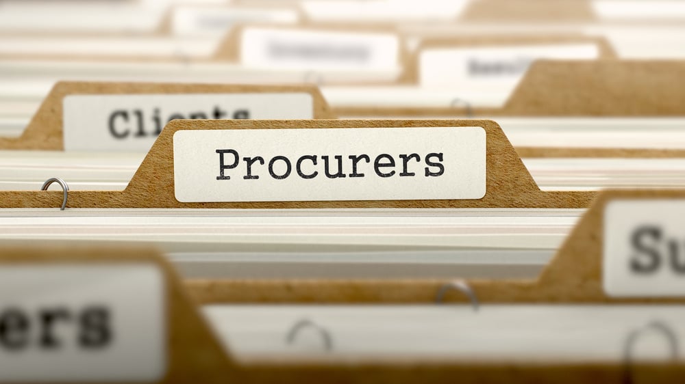 Procurers Concept. Word on Folder Register of Card Index. Selective Focus.-1